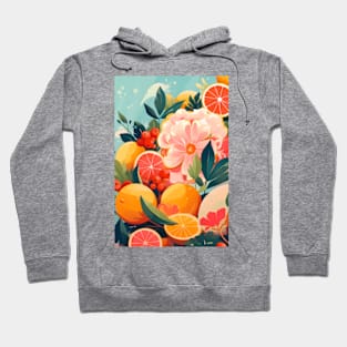 Citrus Fruits Flowers Hoodie